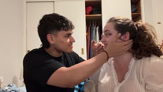 ASMR my boyfriend does my makeup for the first time 