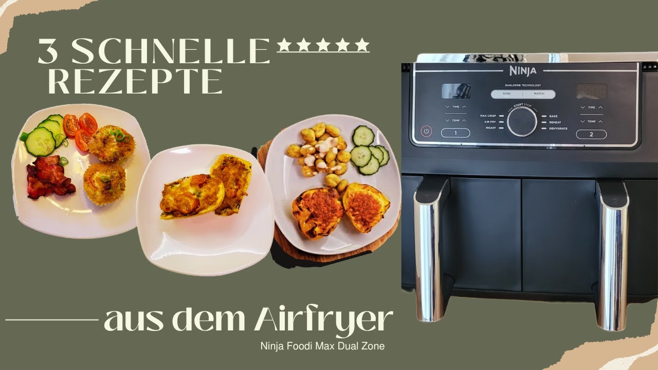 Ninja Foodi Dual Zone Brot Backen 3 schnelle AIRFRYER Rezepte | Ninja Foodi Max Dual Zone | einfach nur