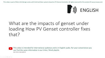 What are the impacts of genset under loading How PV Genset controller fixes that?
