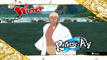 Naruto Ultimate Ninja Storm 3 Raikage Ay Complete Moveset with Command List