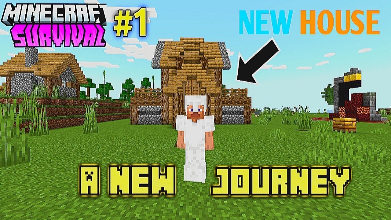 Minecraft pe survival series Ep-1 in Hindi 1.19 | I Made a survival ...