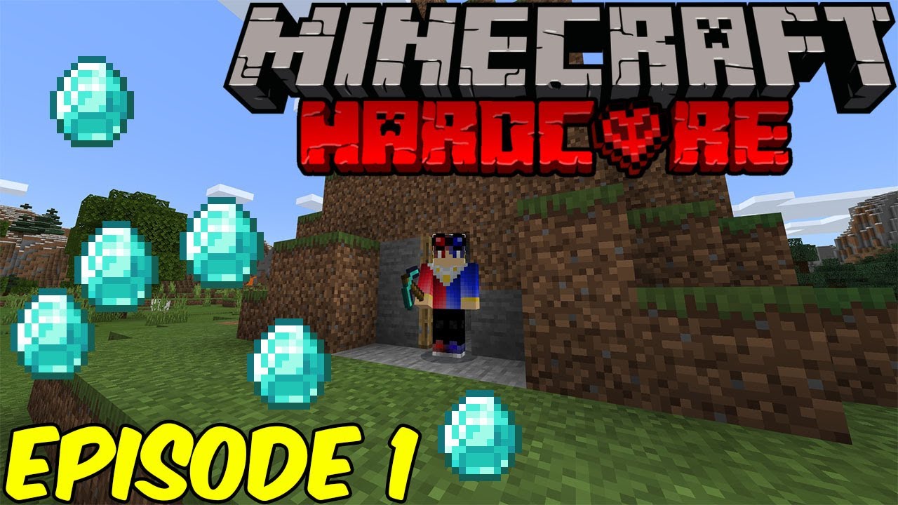 I FOUND DIAMONDS ALREADY!!! - Minecraft Hardcore Episode 1 - YouTube