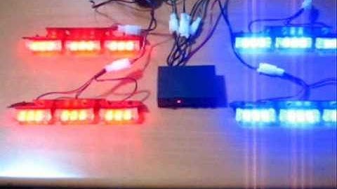 4x 9-LED Police Car strobe Light A491 (AUDI Light Bar)