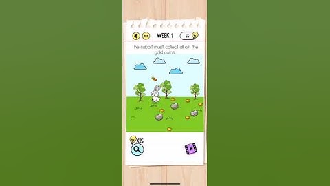 Brain Test Week 1 The rabbit must collect all of the gold coins