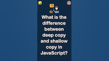 Difference between deep copy and shallow copy in JavaScript  #javascript #shorts