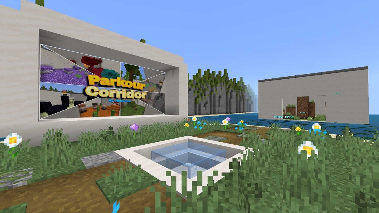 Let's play Minecraft Parkour corridor in 30 levels (30 stages) - YouTube