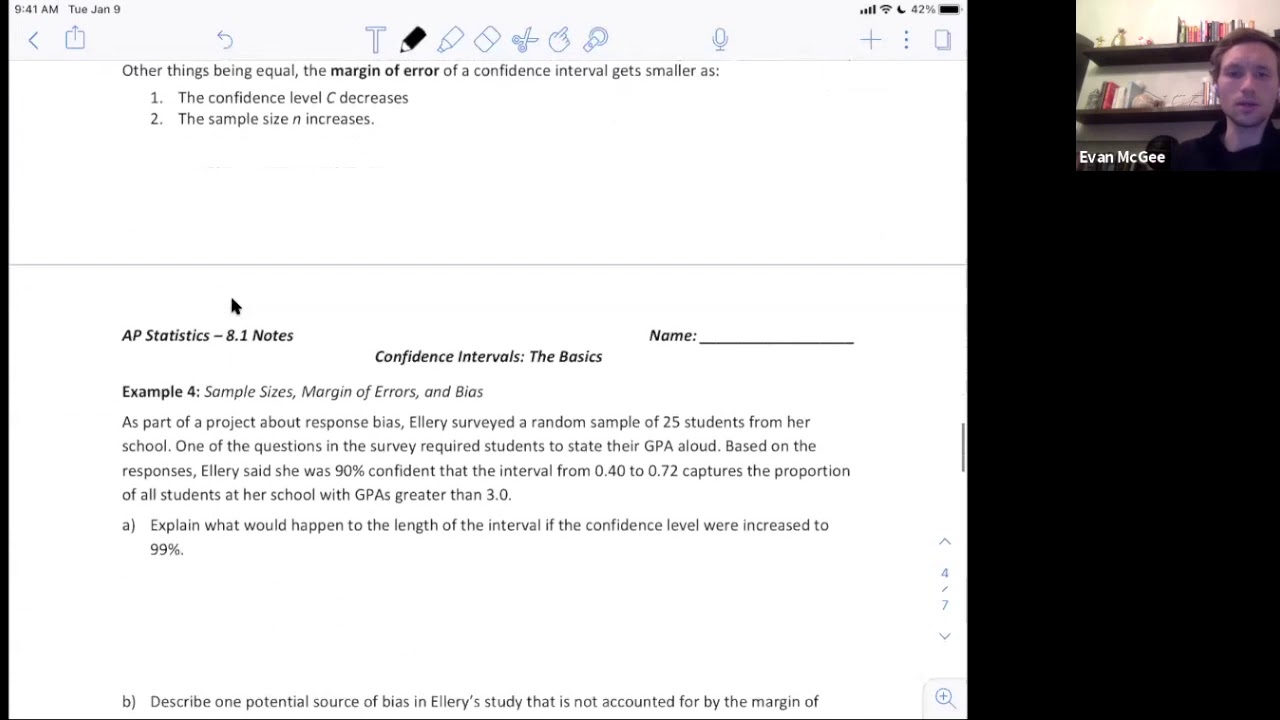 8.1: Confidence Intervals the Basics (Part 4) - YouTube