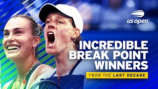 The Most Incredible Break Point Winners From the Last Decade | US Open