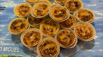 Pastéis de Natas feito com Massa Tenra