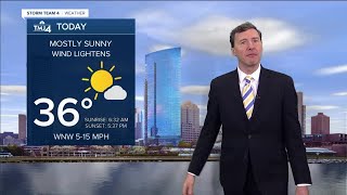 Mostly Sunny and warmer Sunday