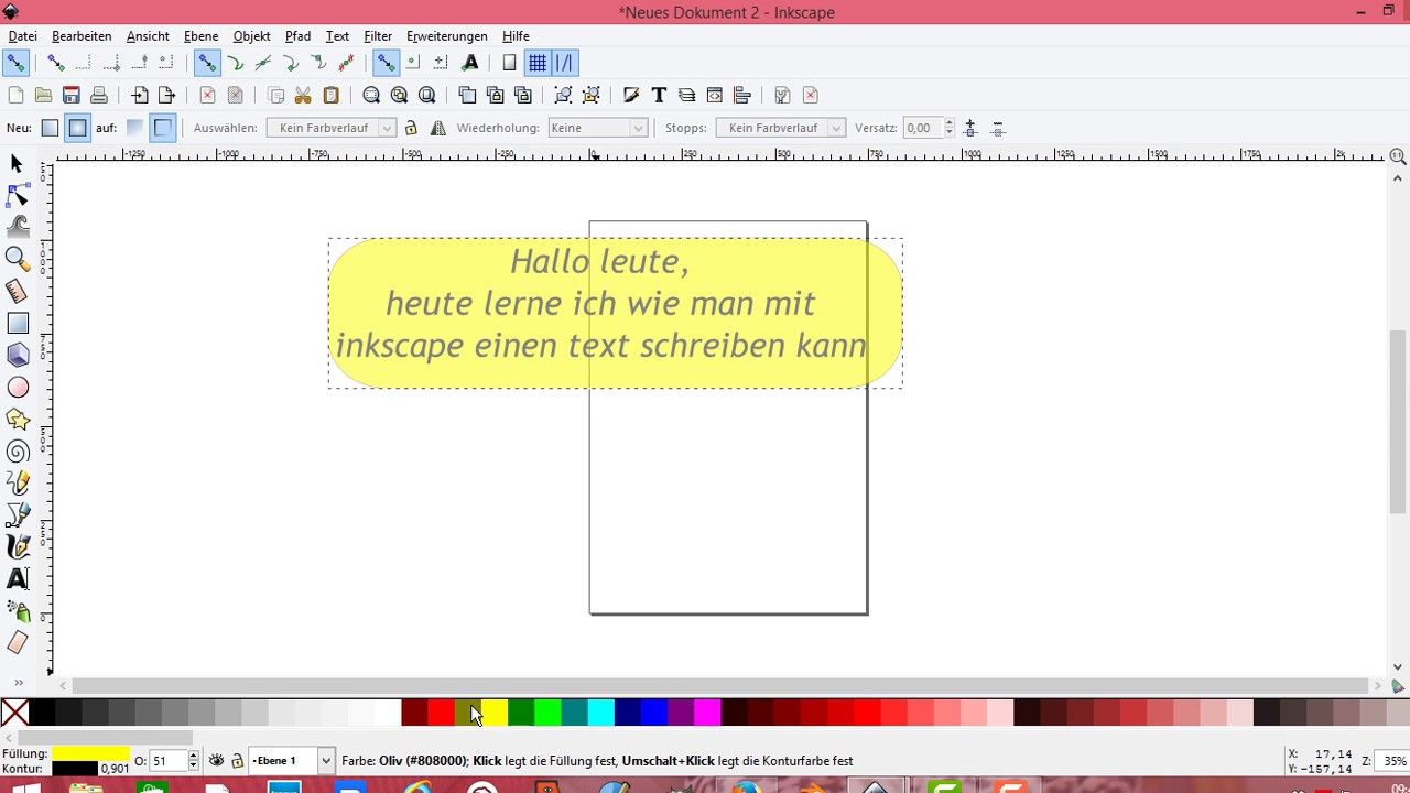 manipulating column of text in inkscape