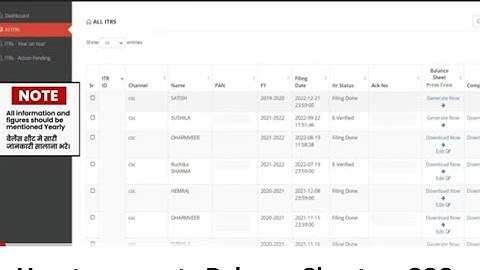 How to generate Balance Sheet on CSC