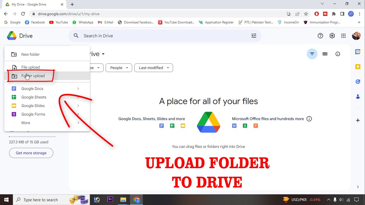 How To Upload A Folder Or File To Google Drive | Technical Mushtaq ...