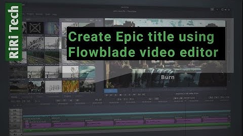 Flowblade cool title animation