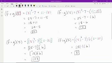 Function Operations with Evaluation