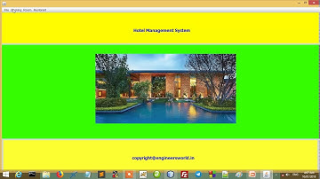 Hotel Management System In Java With Source Code By engineersworld in part 16