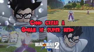 como crear a gohan de Dragon Ball super super hero en | Dragon Ball Xenoverse 2