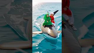 Cute Baby Riding On A Shark Ya Rab E Mustafa