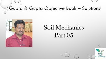 G&G Objective Book - Soil Mechanics- Part 05 #GUPTAANDGUPTA