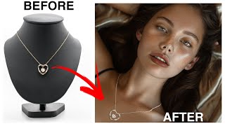 Product Photography Manipulation | Jewelry photo lifestyle | Midjourney and Photoshop Edit Tutorial