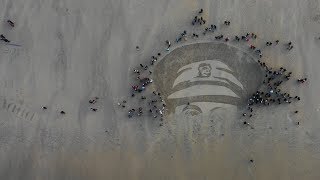 DANNY BOYLE'S PAGES OF THE SEA  - AT PORTHMEOR BEACH FOR EDWARD HAIN and THE 106*