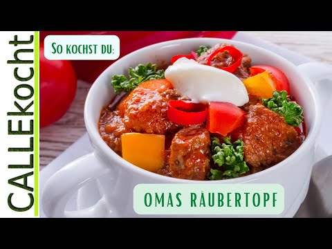 Deftiger Räubertopf. Ein "one pot" - Gericht nach Omas Rezept bei 160°