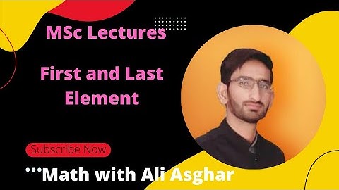 First and Last Element