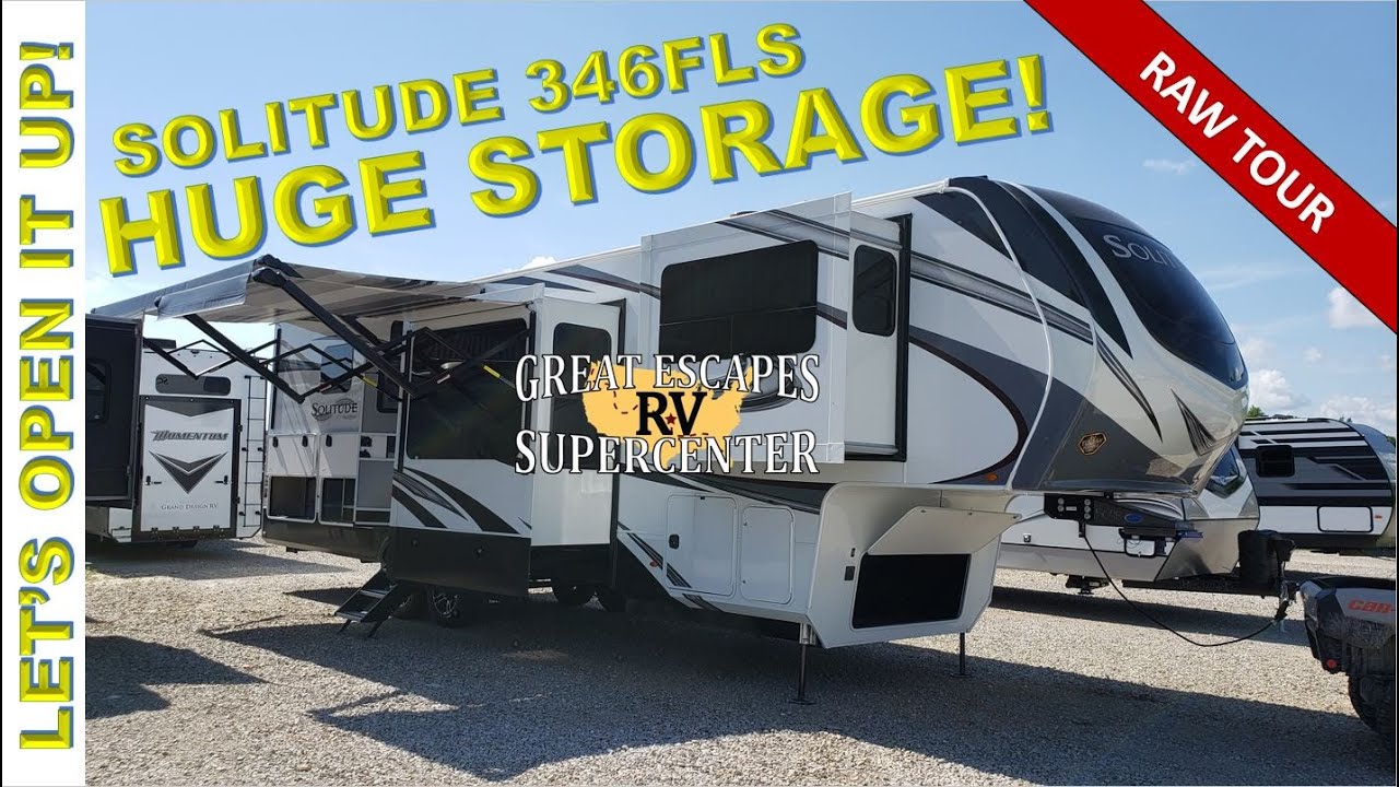 OPENING A 2021 GRAND DESIGN SOLITUDE 346FLS - YouTube