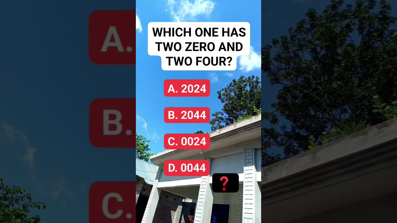 Which One Has Two Zero Four Brainteasers Reels Riddle Puzzle