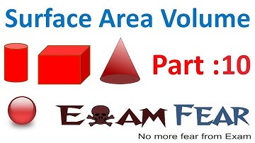 Maths Surface Area & Volume part 10 (Shape Conversion of solid) CBSE class 10 Mathematics X