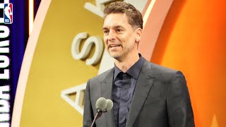 💛 "I WOULDN'T BE HERE WITHOUT YOU" | Pau Gasol pays tribute to KOBE BRYANT in HALL OF FAME SPEECH 👏