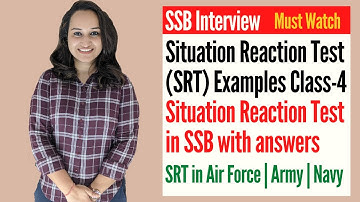 Situation Reaction Test | SRT in SSB with answers| Situation Reaction Test (SRT) in SSB |SRT class-4