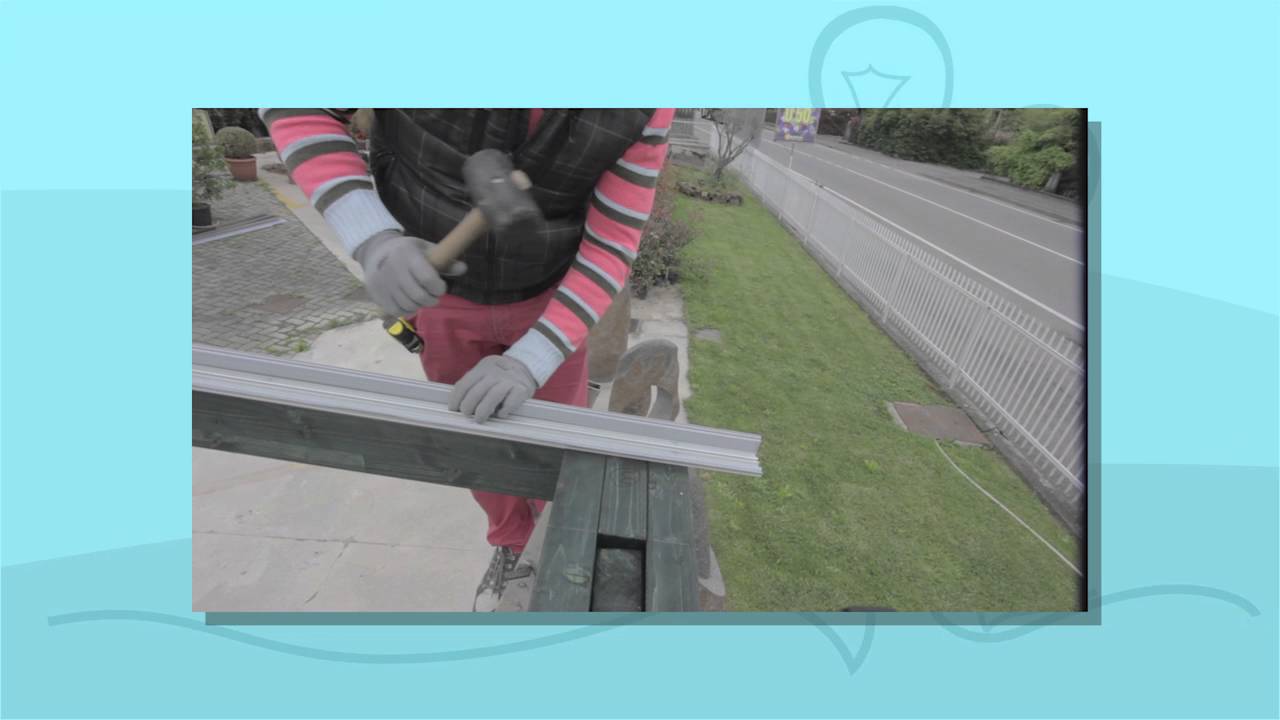 Pergola, copertura con lastre in policarbonato trasparente e ...