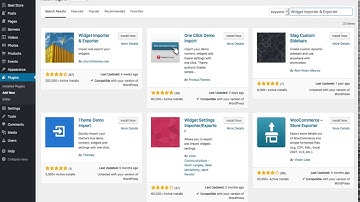 How to Import Widget Sample Content
