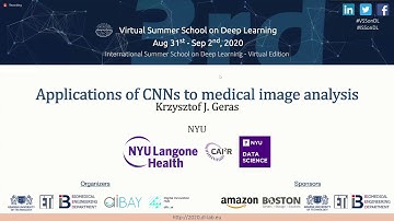 ISSonDL 2020 | Applications of CNNs to medical image analysis