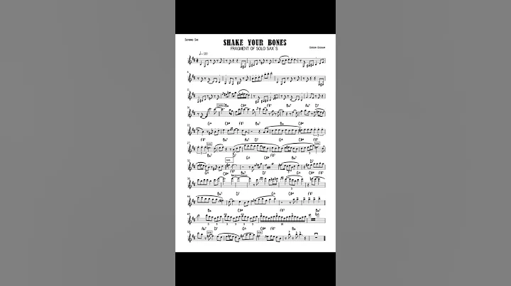 MUEVAN LOS HUESOS - ERIC MARIENTHAL - Solo soprano sax ##sheetmusic #ericmarienthal #sax #sopranosax