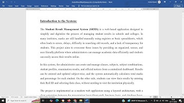 Project Report - Student Result Management System using Python Django