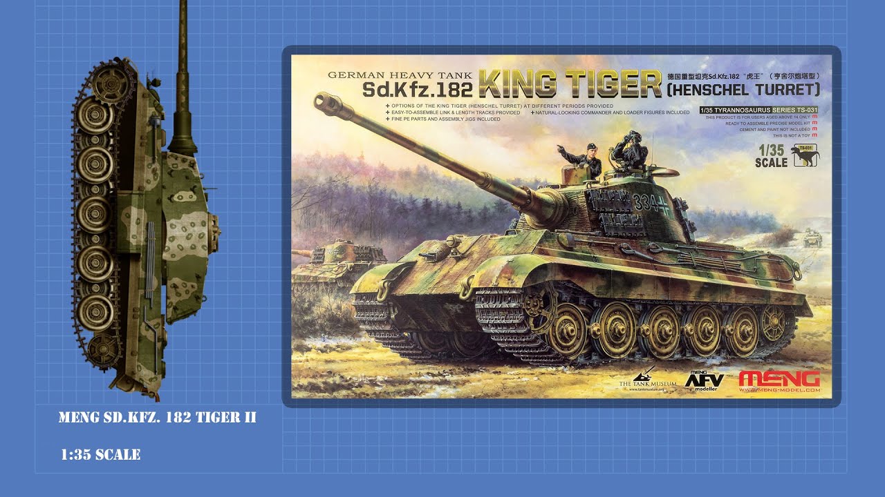 Tiger II with production turret from Meng in 1/35 - TE Modelling