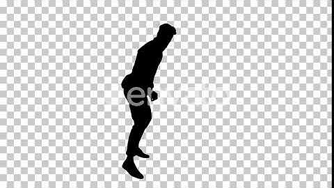 Silhouette Man makes a back flip, Alpha Channel | Motion Graphics - Envato elements