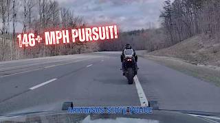 Motorcycle hits 146  MPH fleeing from Arkansas State Police  #pursuit #chase #arkansasstatepolice