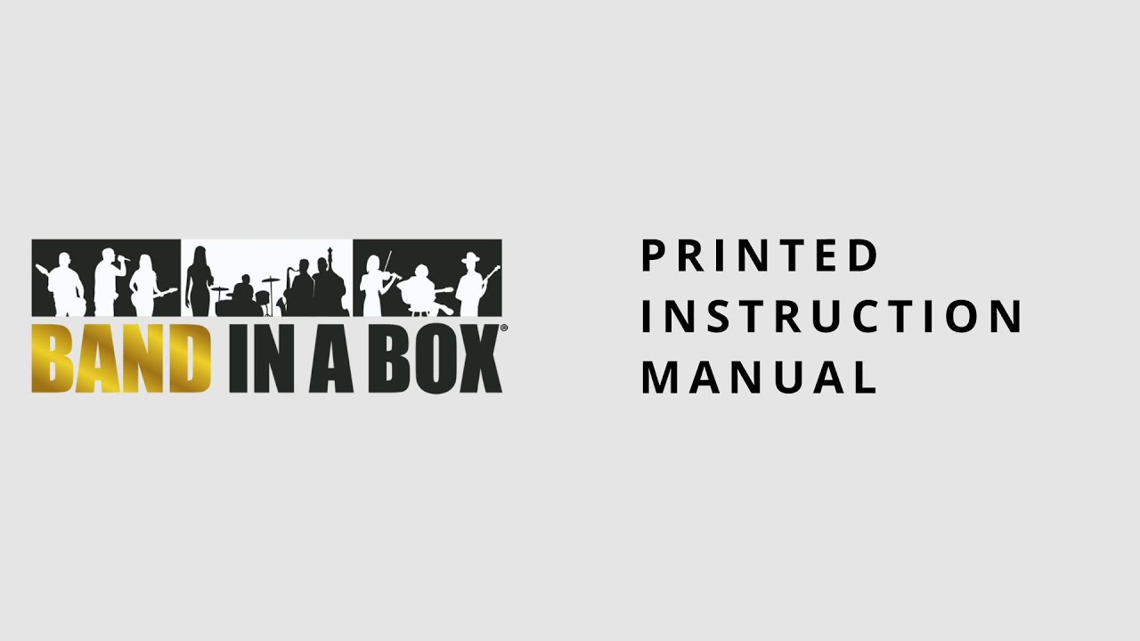 Band-in-a-Box® - How to Print the Manual