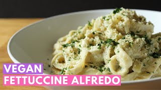 Healthy Vegan Fettuccine Alfredo