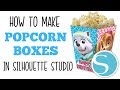 POPCORN BOX TEMPLATE IN SILHOUETTE STUDIO HOW TO MAKE