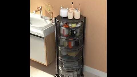 KỆ ĐA NĂNG để đồ nhà bếp, kệ rau củ quả đa năng, bánh xe xoay 360 độ, không cần lắp ráp