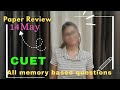CUET PCM 14 May 2026 Shift 2 😭 | All Memory Based Questions + Paper Review 💯#cuet2026 #exam #student