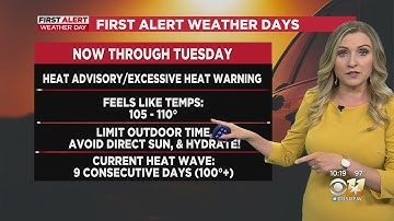 Heat advisory, excessive heat warning through Tuesday