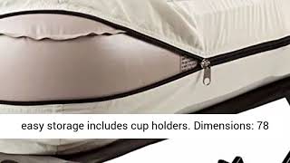 Coleman Camping Cot, Air Mattress, And Pump Combo Folding Camp Cot And Air Bed With Side Tables