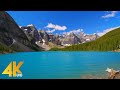 4K Mountain Lake Scenery &amp; Healing Birdsong - One Day on Moraine Lake, Canada