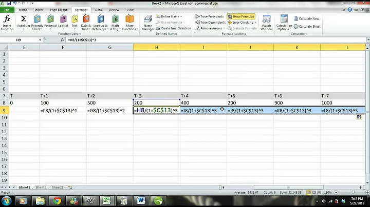 Excel Tips and Tricks: Present Value of Multiple Uneven Cash Flows - Excel Tutorial
