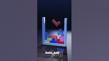 Tetris Softbody Mesh 456 / Blender Animation #softbody #games #tetris #gaming #animation #puzzle